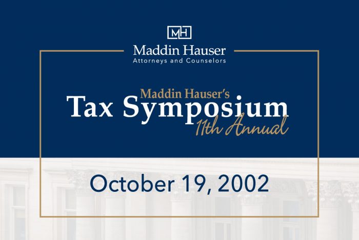 Eleventh Annual Tax Symposium