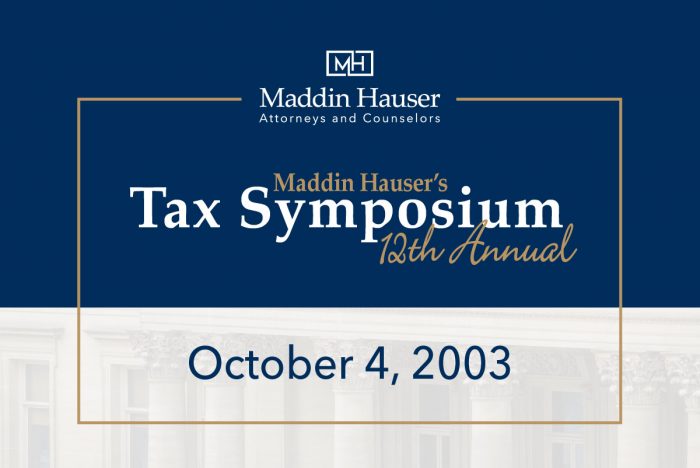Twelfth Annual Tax Symposium