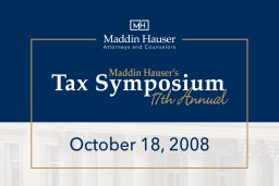 Maddin Hauser's 17th Tax Symposium