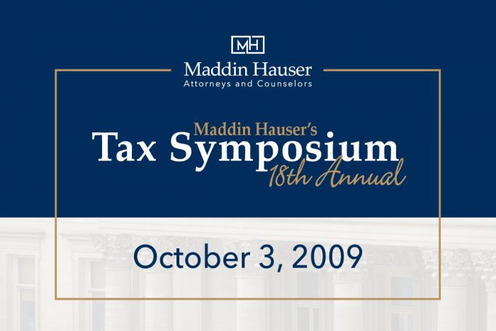 Maddin Hauser's 18th Tax Symposium