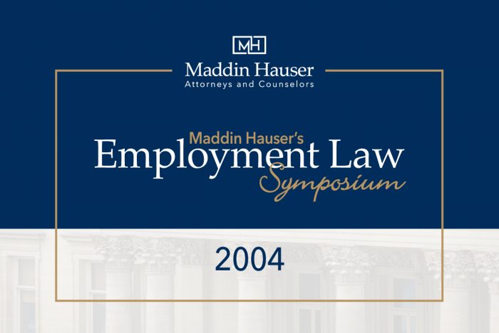 2004 Employment Law Symposium
