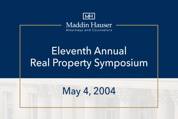 Eleventh Annual Real Property Symposium