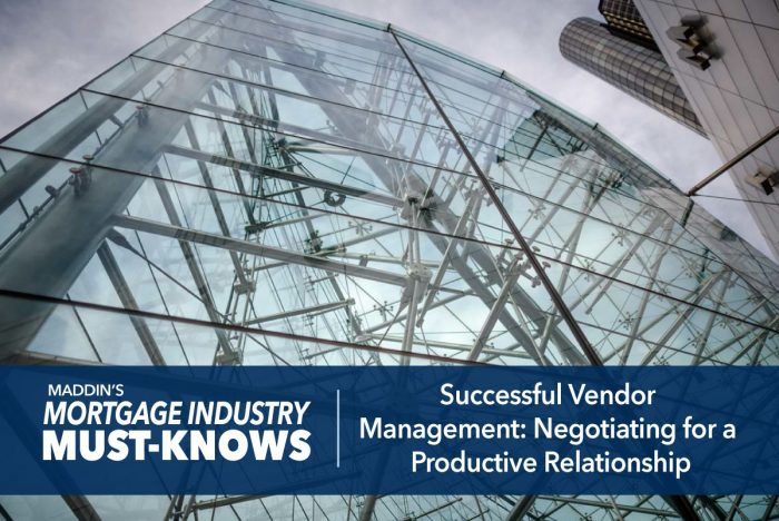 Mortgage Industry-Must-Knows-Successful-Vendor-Management