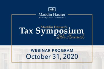 Maddin Hausers 29th Tax Symposium