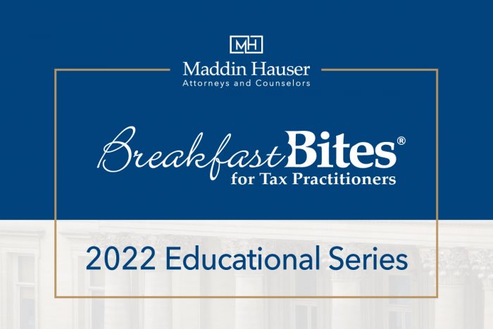 Breakfast Bites®: Tax Law – 2022 Series