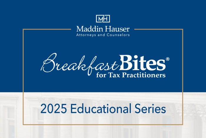 Breakfast Bites®: Tax Law – 2025 Series