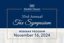 Maddin Hauser's 33rd Annual Tax Symposium