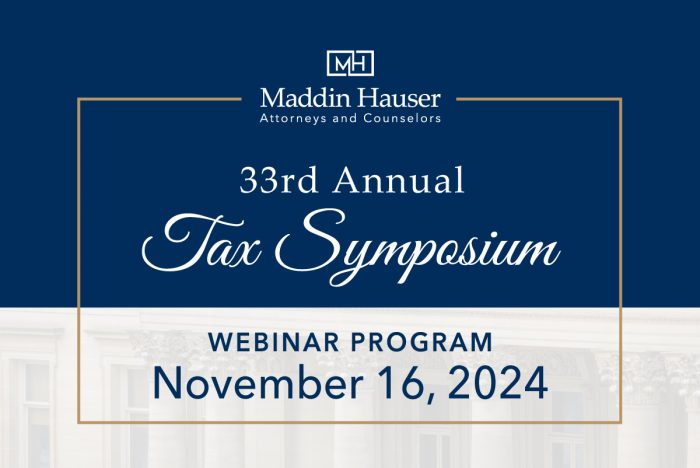 Thirty-Third Annual Tax Symposium