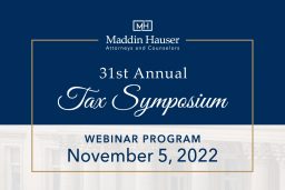 Maddin Hauser's 31st Annual Tax Symposium